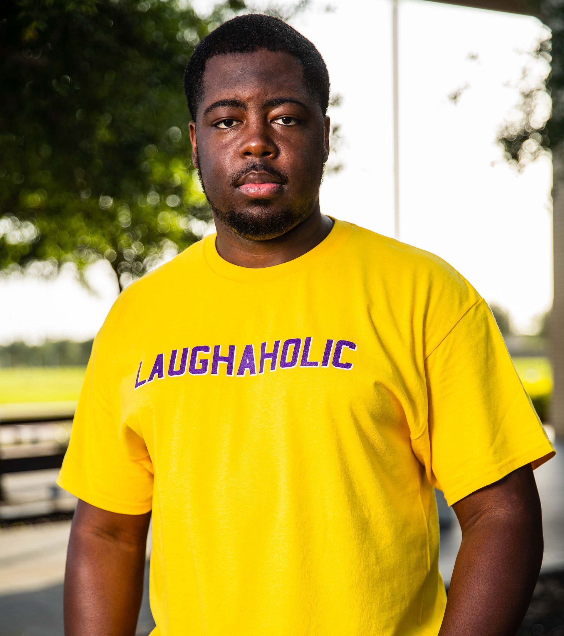 Laughaholic T-Shirt (Yellow) product image (1)