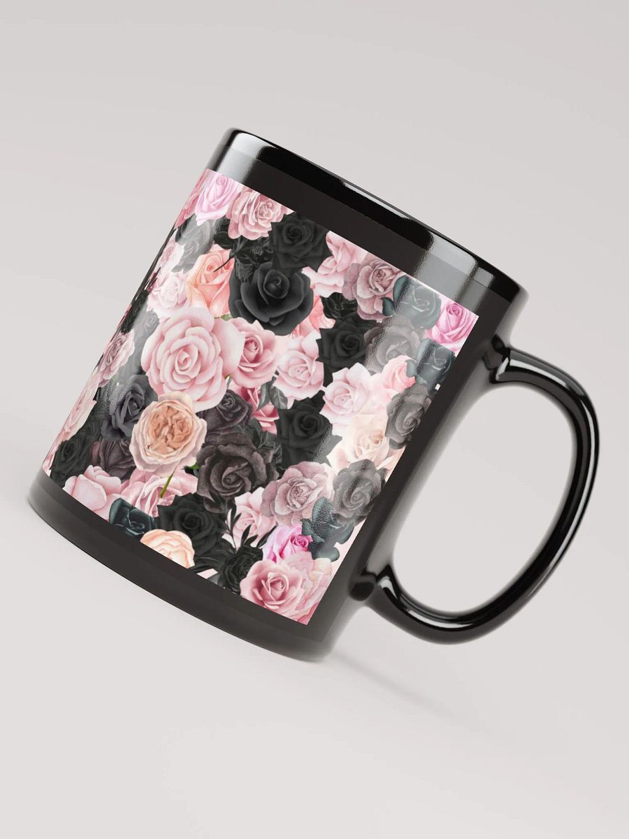 black and pink rose mug product image (7)