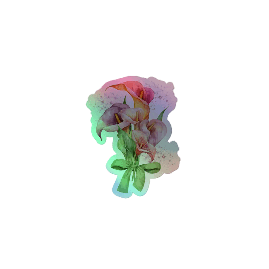 Holographic Calla Lily Bouquet Sticker Sheet product image (1)