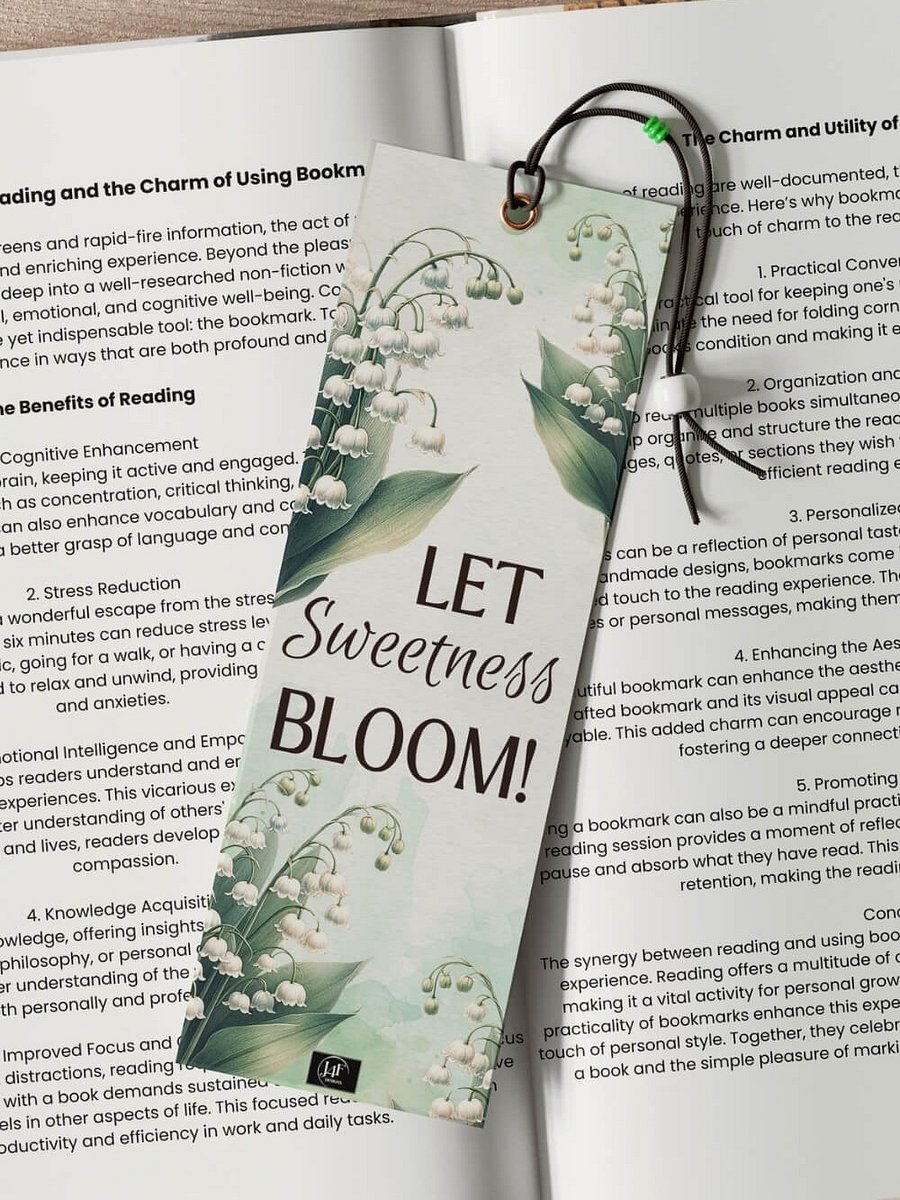 FREE Lily of the Valley Bookmark Printable, Inspirational Sayings With May's Birth Month Flower product image (2)