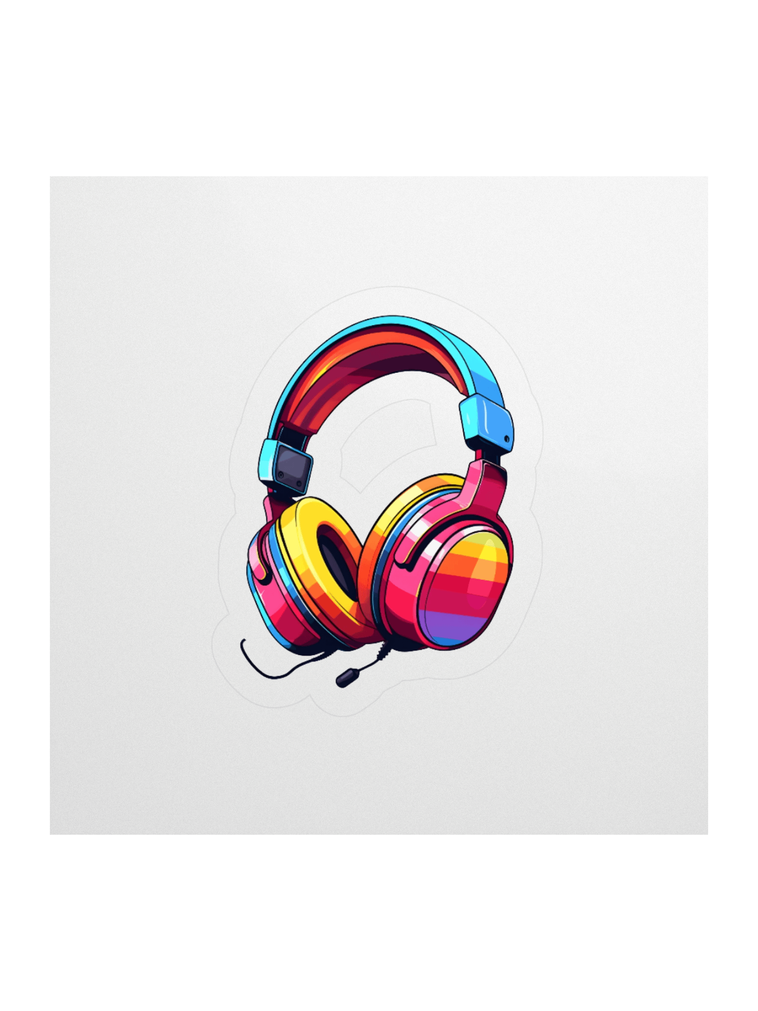 Vibrant Beats Kiss Cut Stickers product image (1)