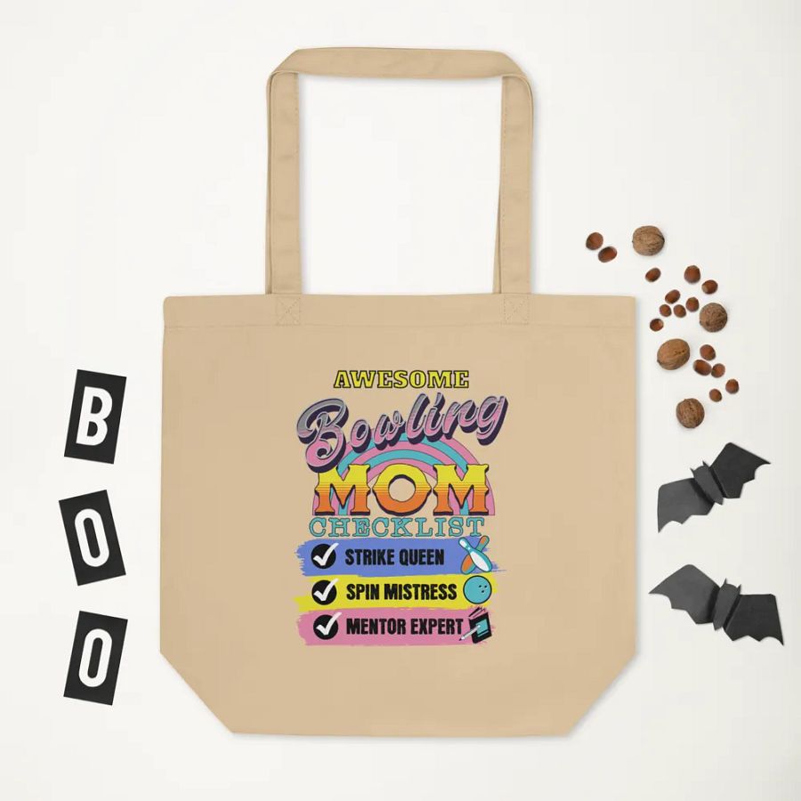 Awesome Bowling Mom Strike Queen Eco-Friendly Tote Bag product image (5)