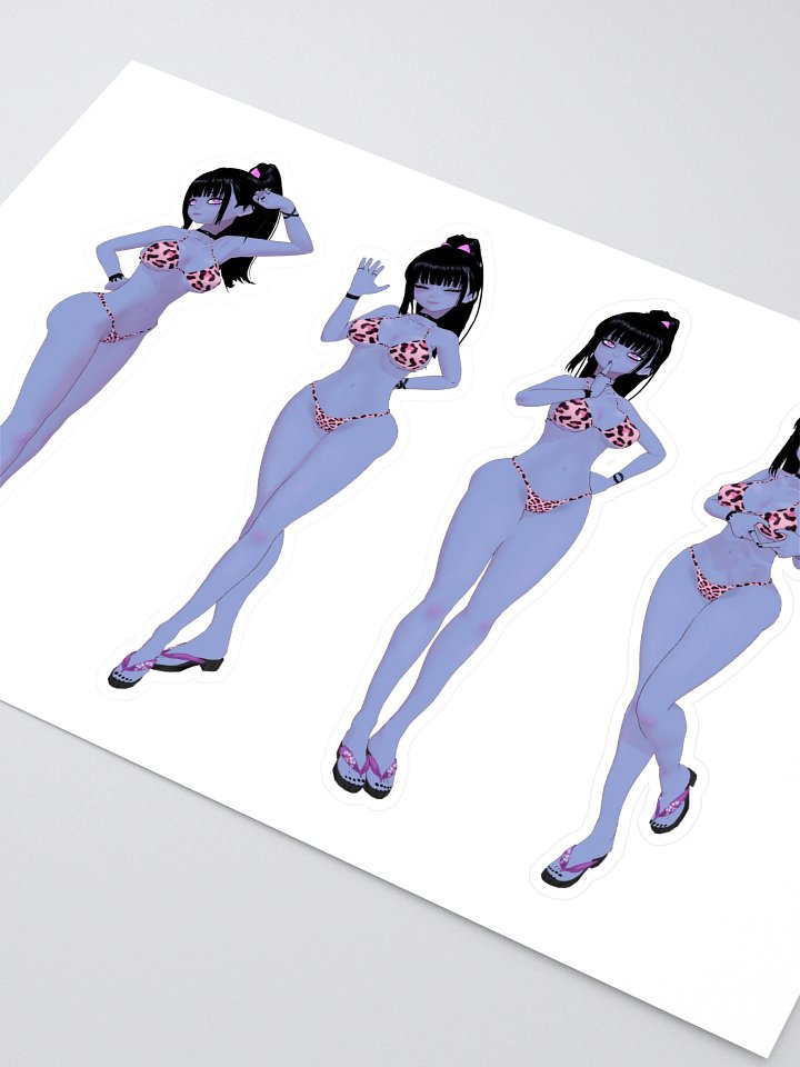 Pauline Beach Bikini Pinup Sticker Sheet #1 product image (2)