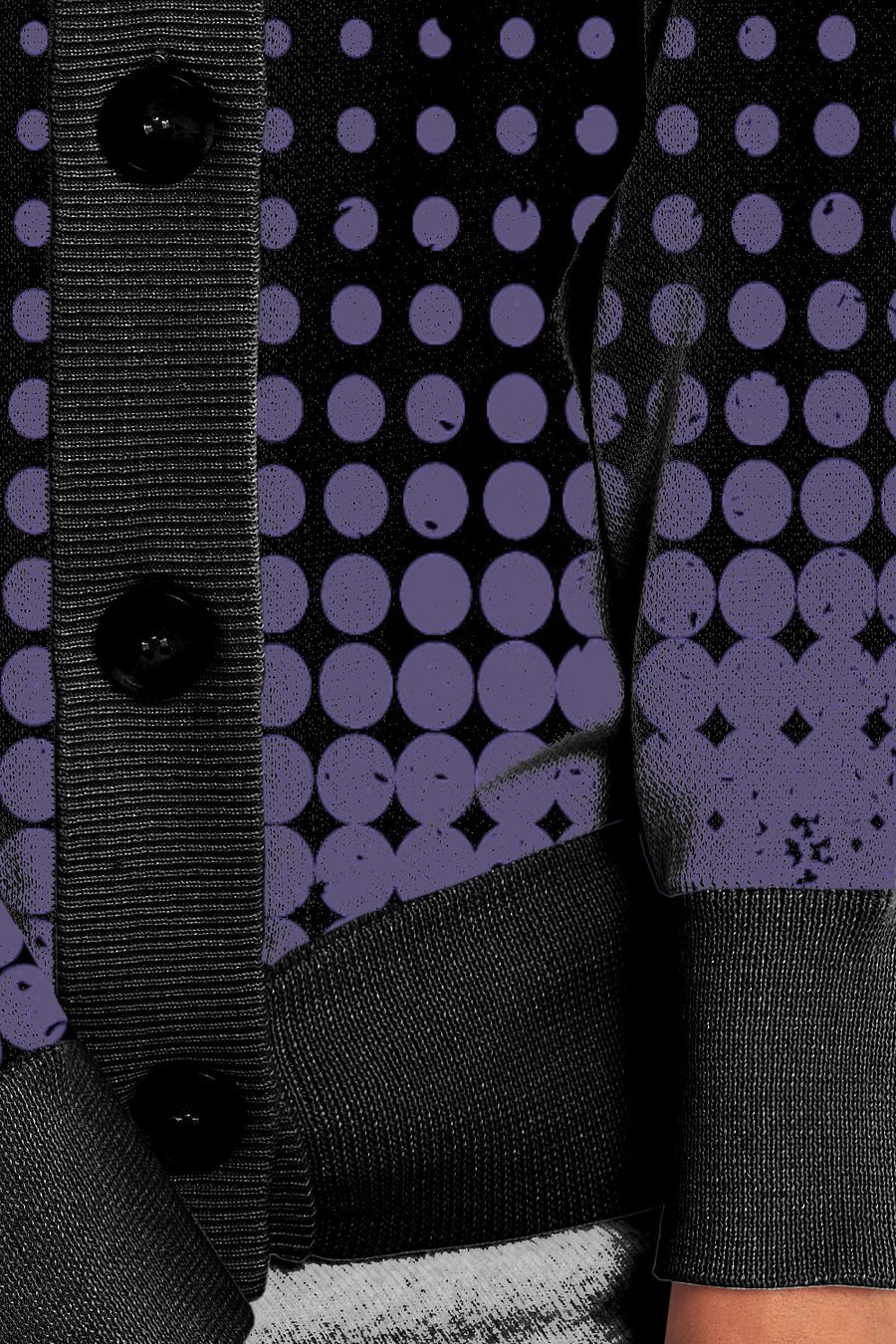 Purple Half Tone Cardigan Sweater product image (14)