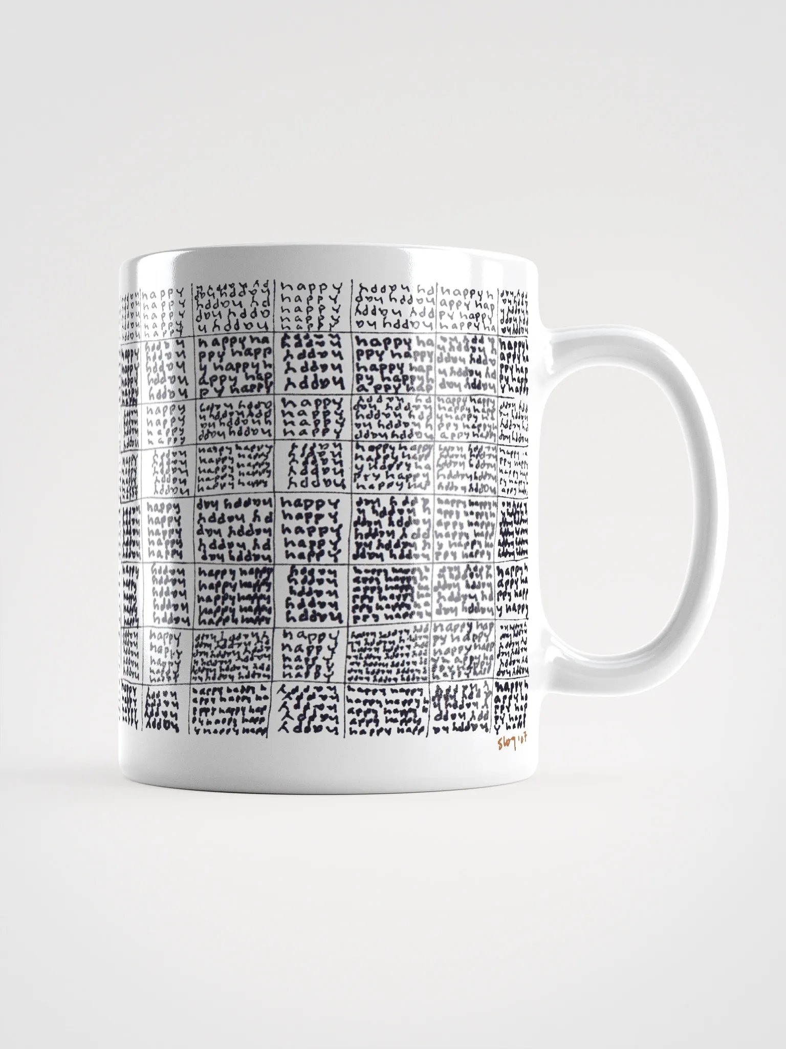 Happy White Glossy Mug product image (5)