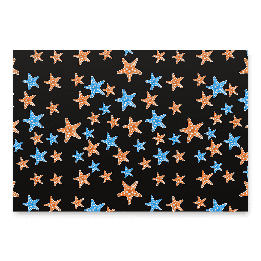 Black Starfish Gift Wrap product image (2)
