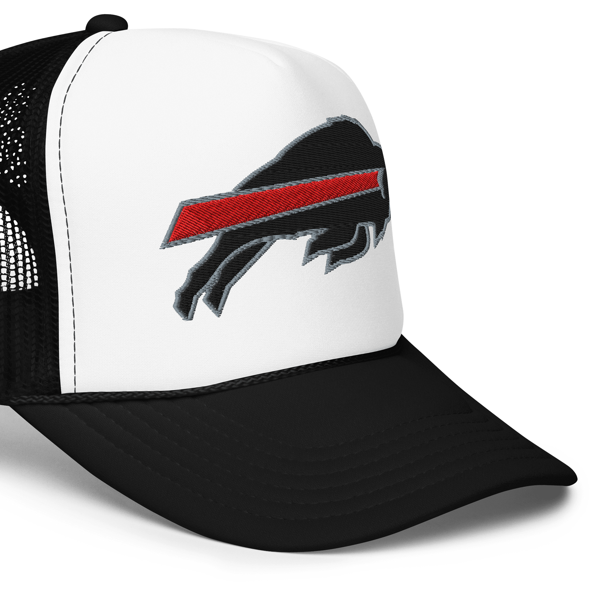 THROWBACK 90s BILLS GOAT HEAD Foam Trucker Hat product image (6)