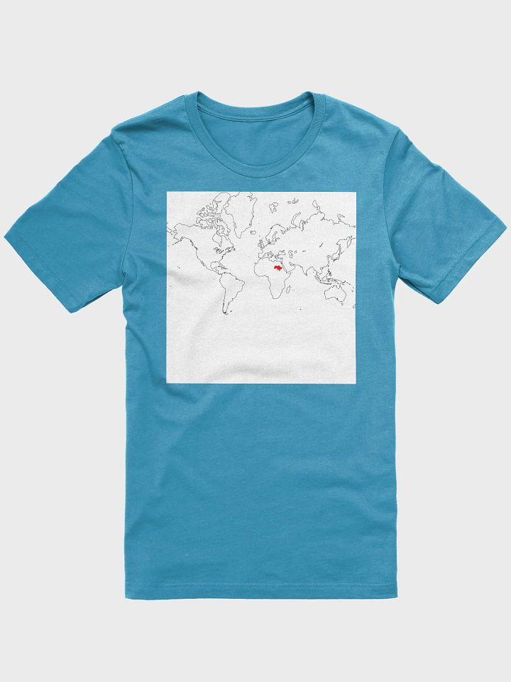 Red Highlighted Country World Map Supersoft Unisex Casual Neckline Street Style FashionT-Shirt product image (1)