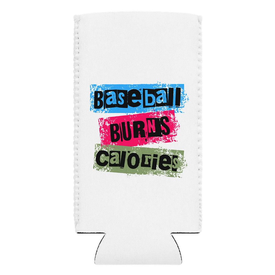 Baseball Burns Calories Bold Can Cooler product image (1)