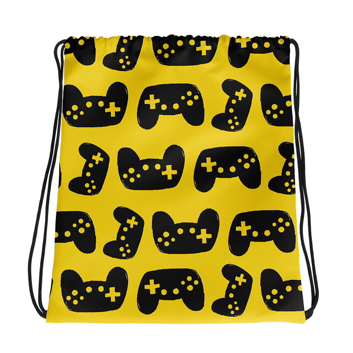 Video Games Drawstring Bag (Gold and Black) product image (1)