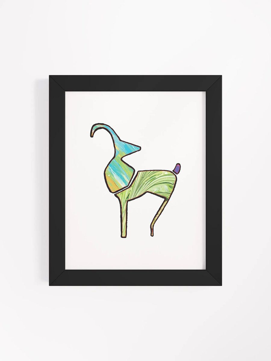 African Art Colorful Animal Silhouette Burst Framed Poster product image (26)