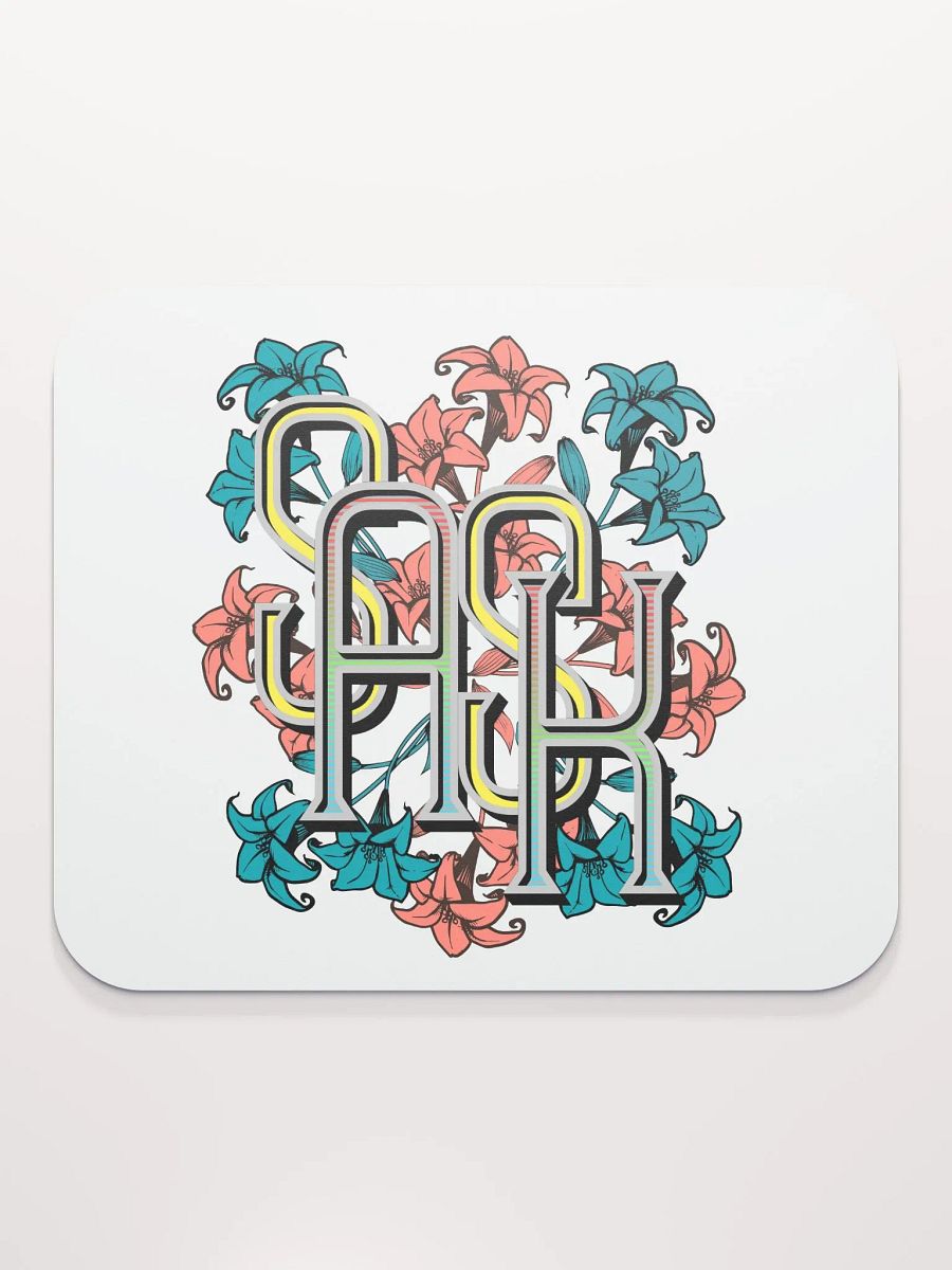 Sask Saskatoon Saskatchewan Flowers Floral Monogram Mouse Pad product image (1)
