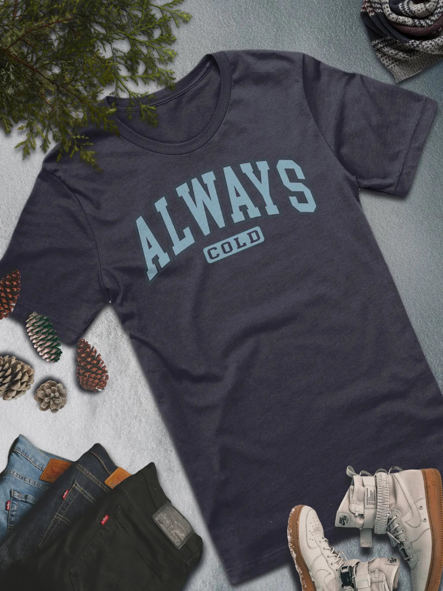 Always Cold T-Shirt – Fun and Cozy Winter Apparel product image (3)