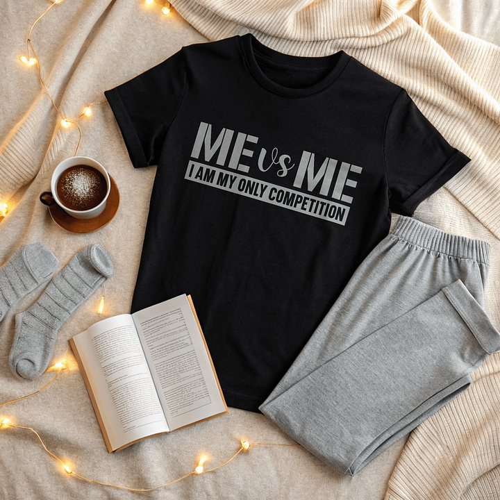 Me Vs Me I Am My Only Competition - Women's Black T-Shirt product image (2)
