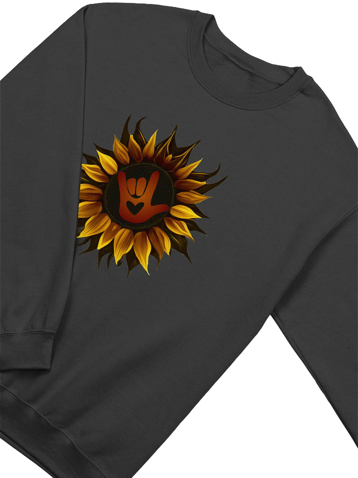 ASL Love Sunflower Gesture Crewneck product image (21)