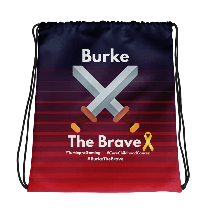 Red and blue Burke The Brave drawstring bag product image (1)