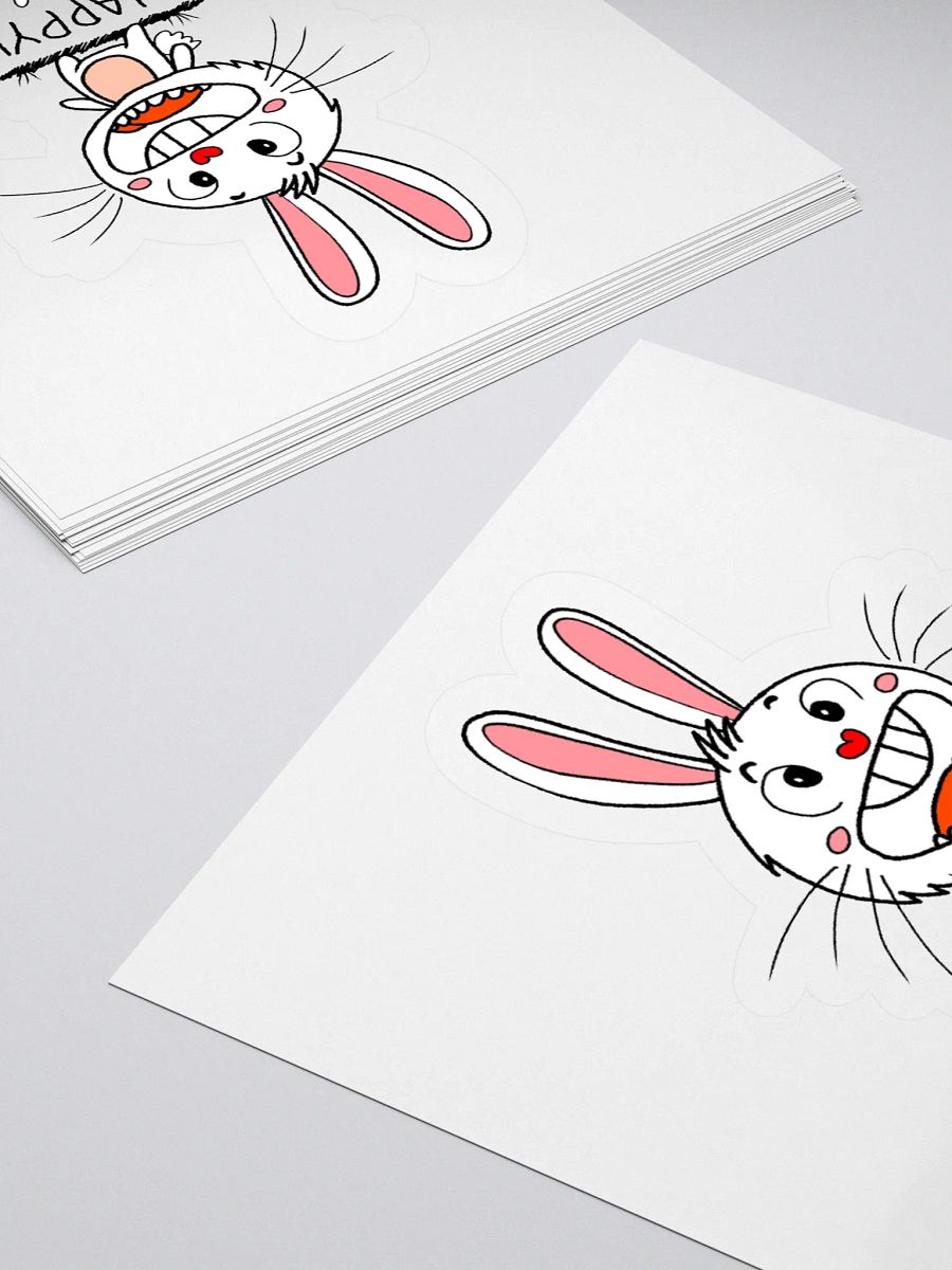 Smiling Rabbit Kiss Cut Stickers product image (11)