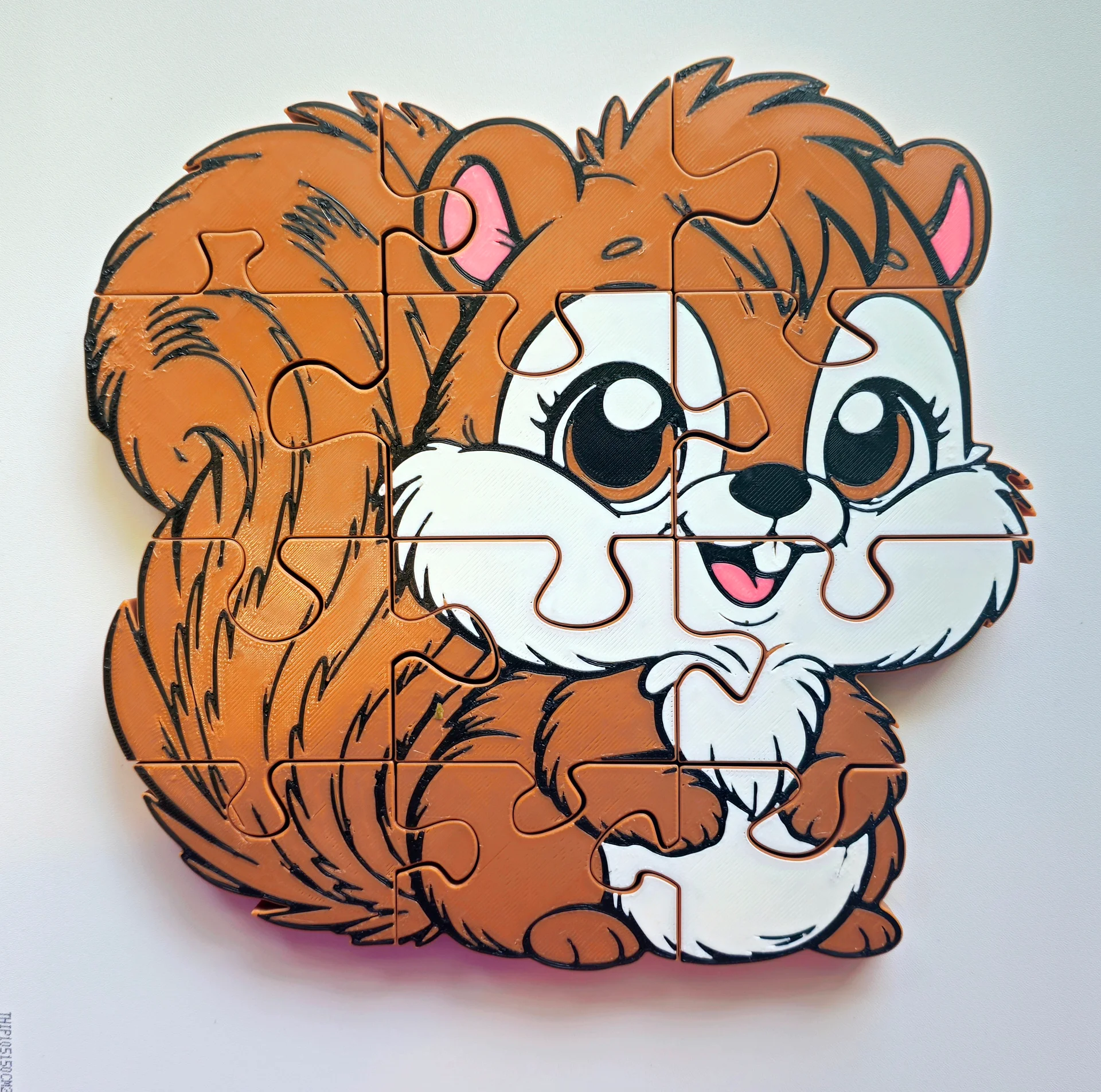 Chipmunk 3D Printed Jigsaw Puzzle – A Nutty Fun Challenge for Kids! product image (1)