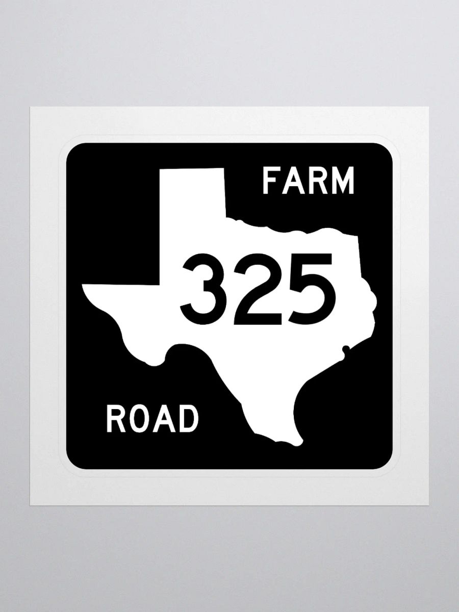 Texas Farm Road Sign FM 325 Sticker product image (1)
