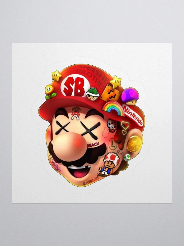 Smashed Brothers Mario Slap Sticker product image (1)