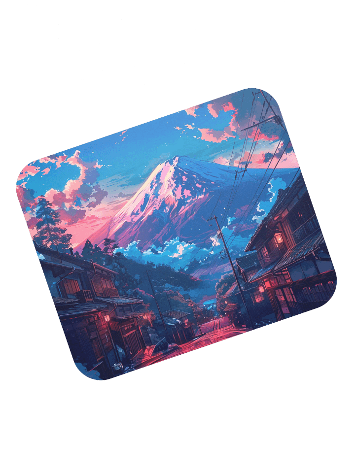 Mountain Village Anime Style Mouse Pad by Treasure Pie product image (1)
