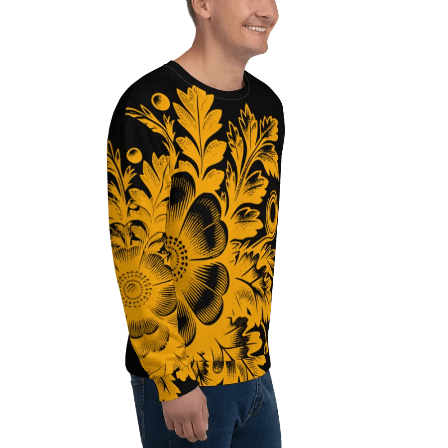 Golden Floral Baroque Unisex Sweatshirt product image (6)