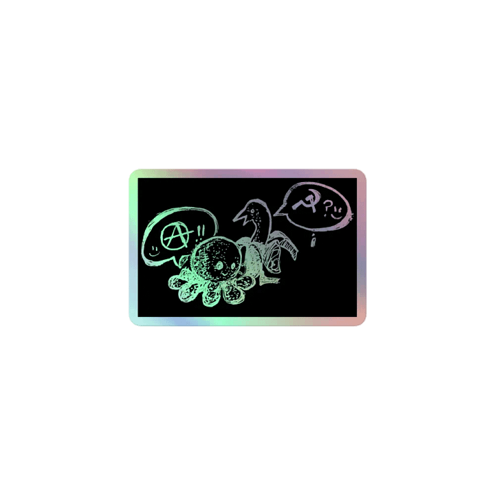 Leftist Infighting Holographic Sticker product image (1)