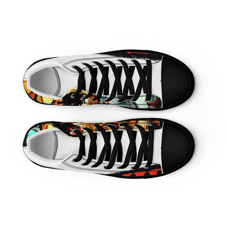 Retro Enemies High Top Canvas Shoes product image (7)