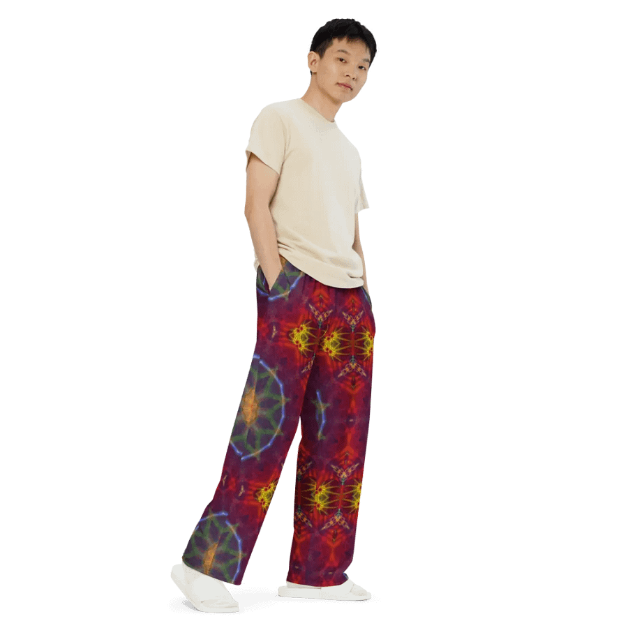 Orange and Purple Kaleidoscope Wideleg Pants product image (7)