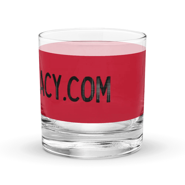 Demeowcracy Plaid Letters Red Chromatic Rocks Glass product image (2)