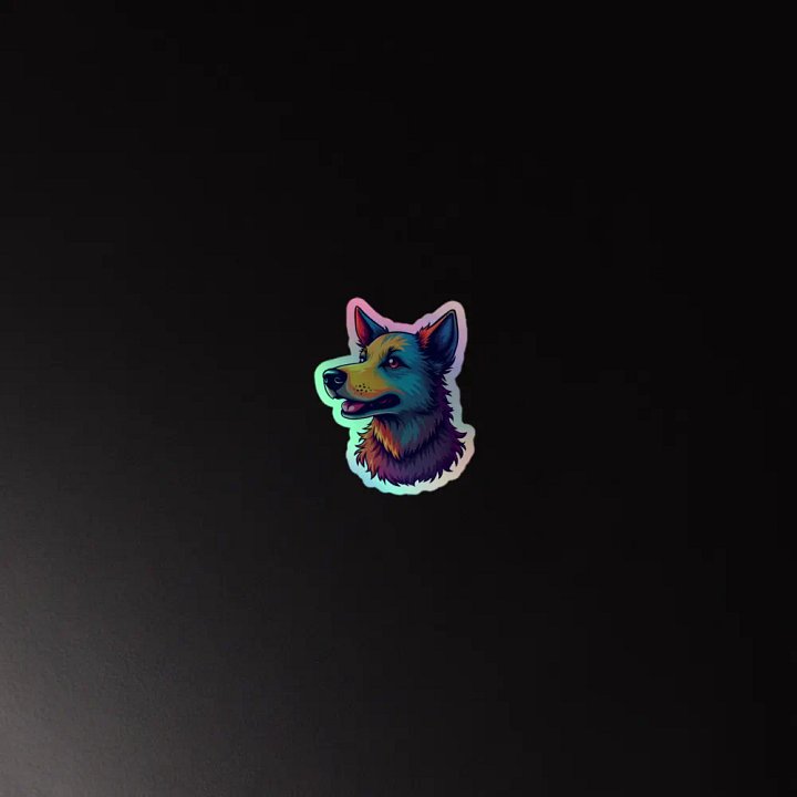 Vibrant Dog Holographic Sticker Sheet product image (4)