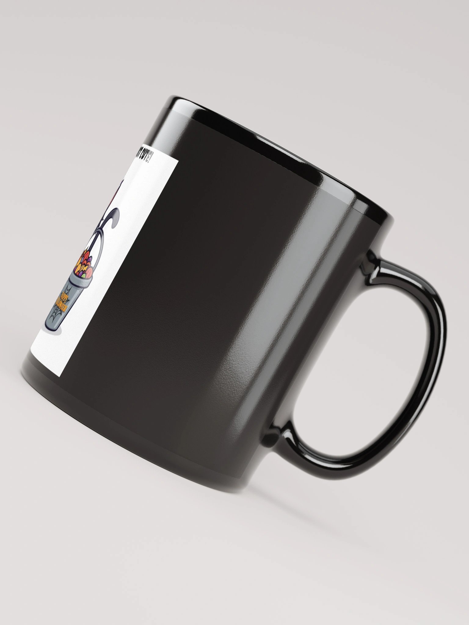 Spooky? Nope, Just Cute! Black Glossy Mug product image (5)