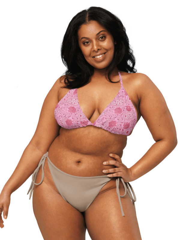 Rosewater Paisley | Recycled Padded String Bikini Top product image (2)