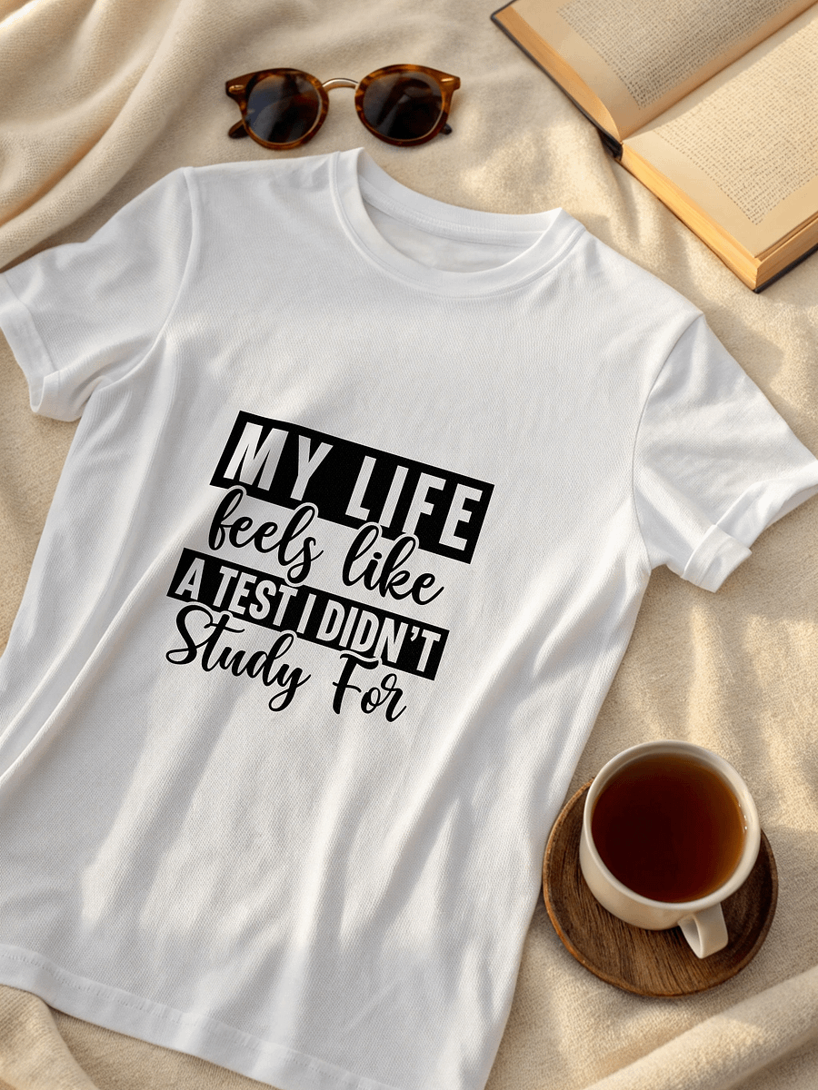 My Life Feels Like A Tester I Didnt Study For Women White T-Shirt product image (2)
