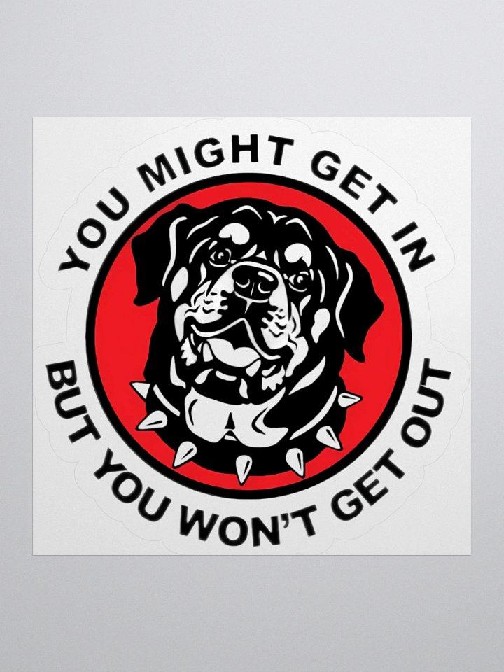 Rottweiler Warning Sticker product image (1)