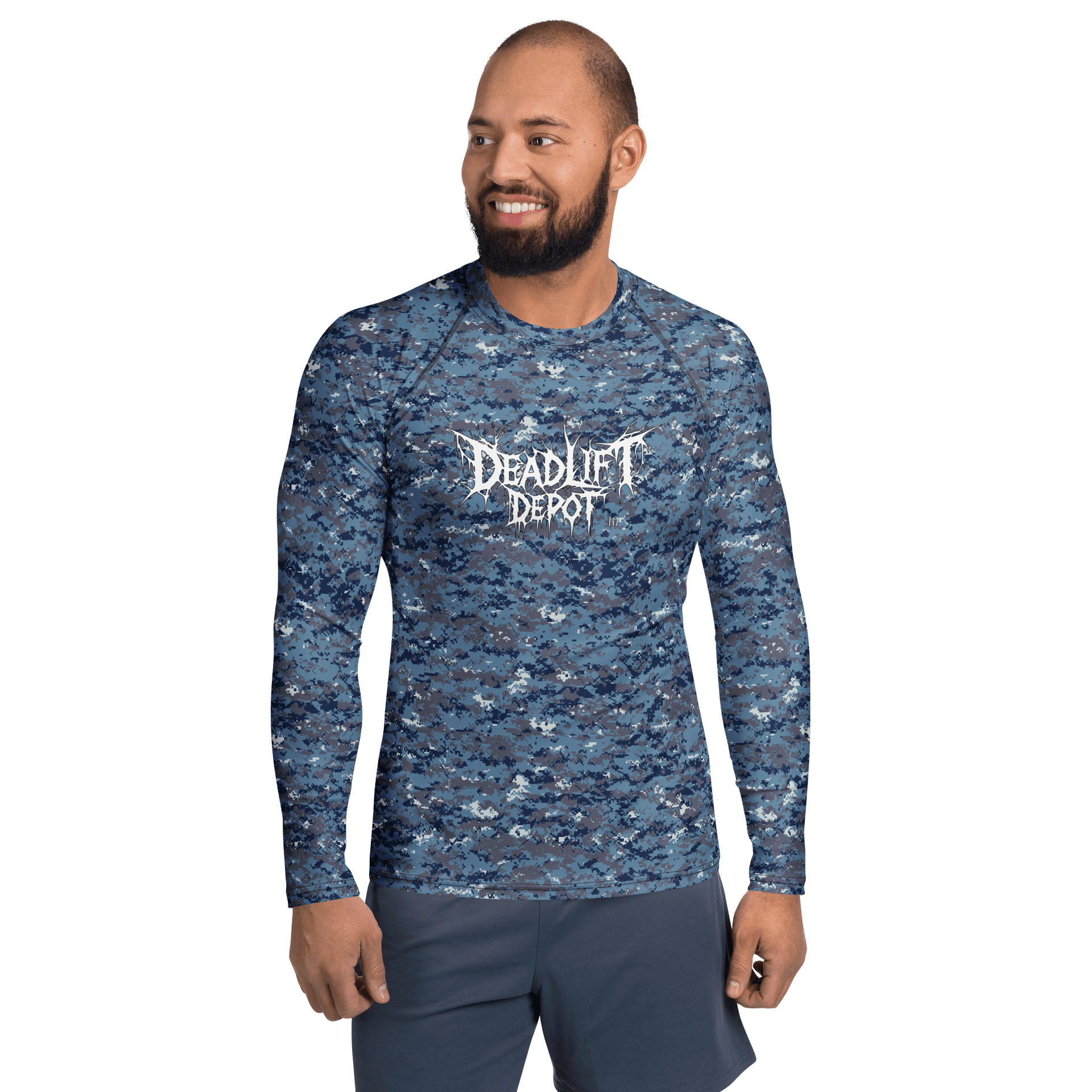 Blue Camo Compression Shirt product image (2)