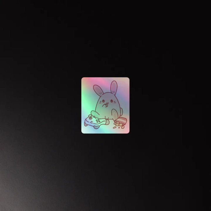 Gamer Bunny Holographic Sticker Sheet product image (4)