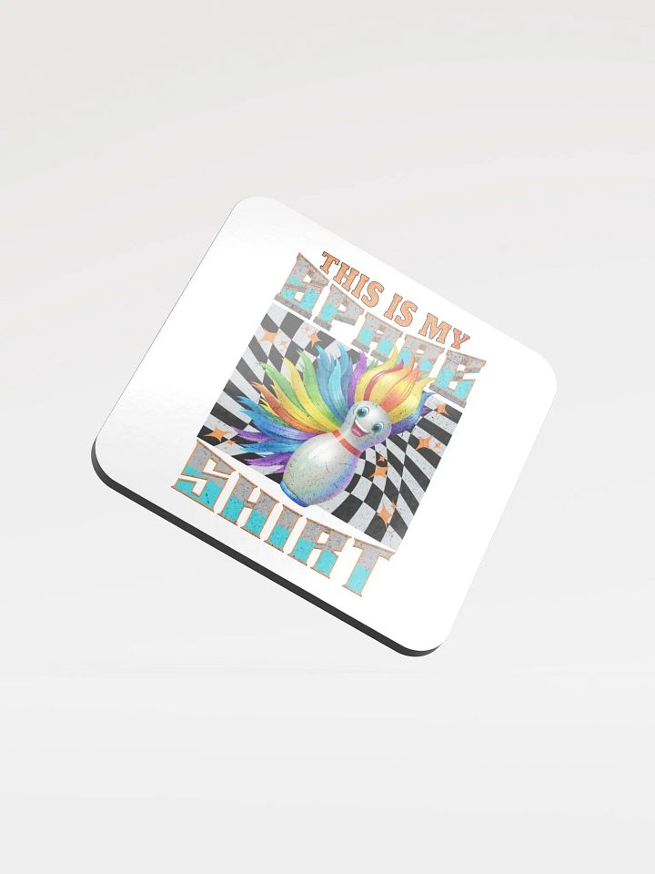 This Is My Spare Shirt Bowling Rainbow Mohawk Pin Coaster product image (1)
