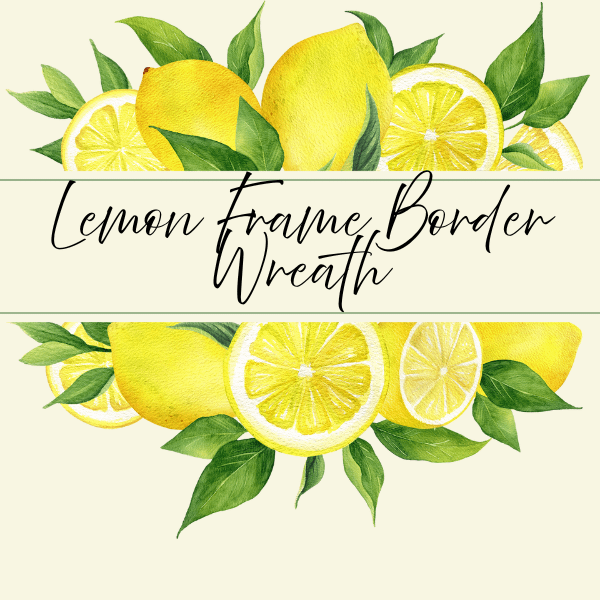 Watercolour Lemon Frames and Border product image (1)