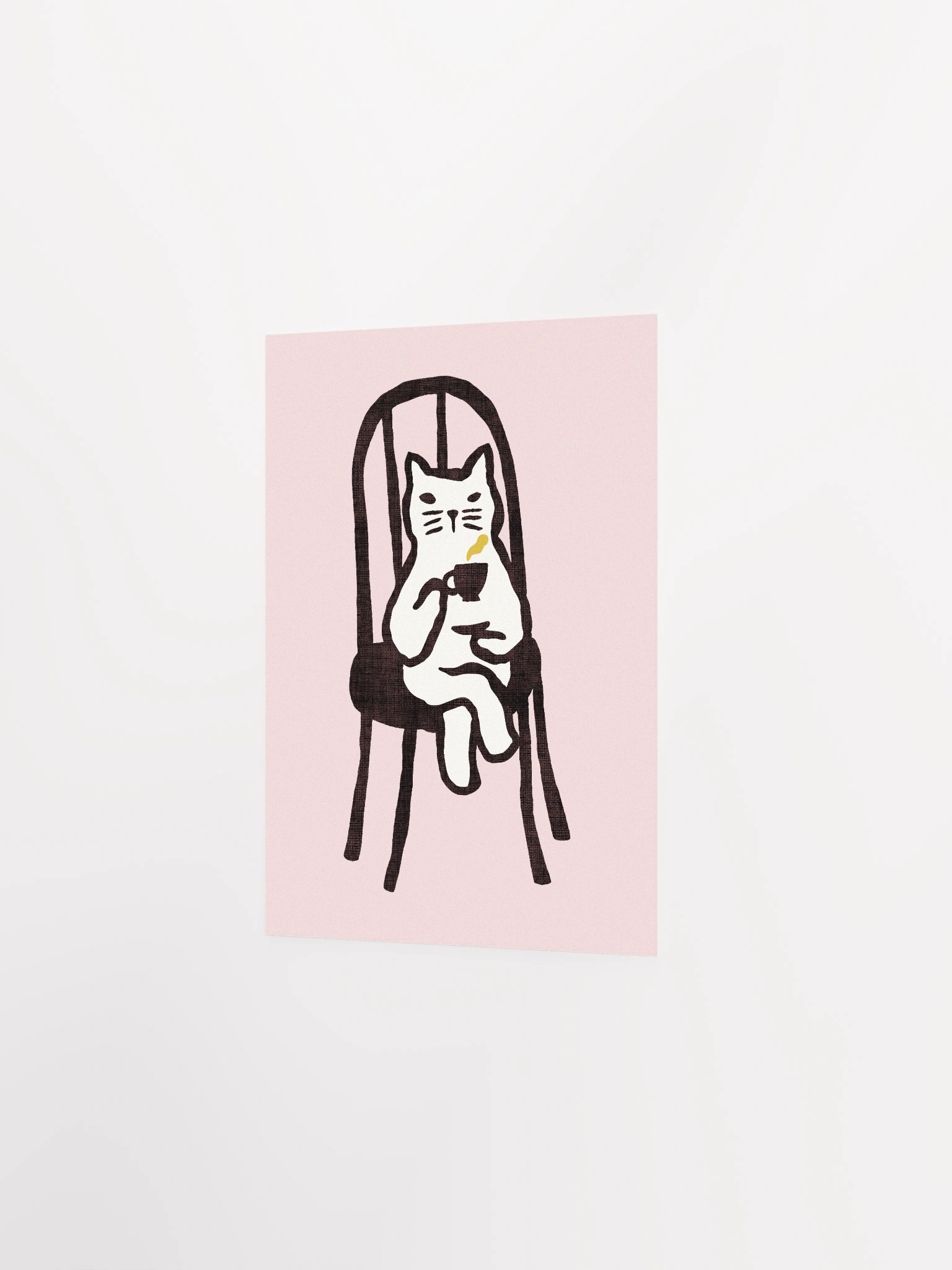 afternoon tea with cat art print product image (10)