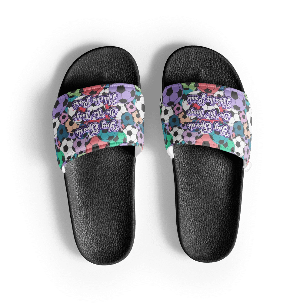 Yay Sports Soccer Football All Over Print Slip On Slides product image (2)