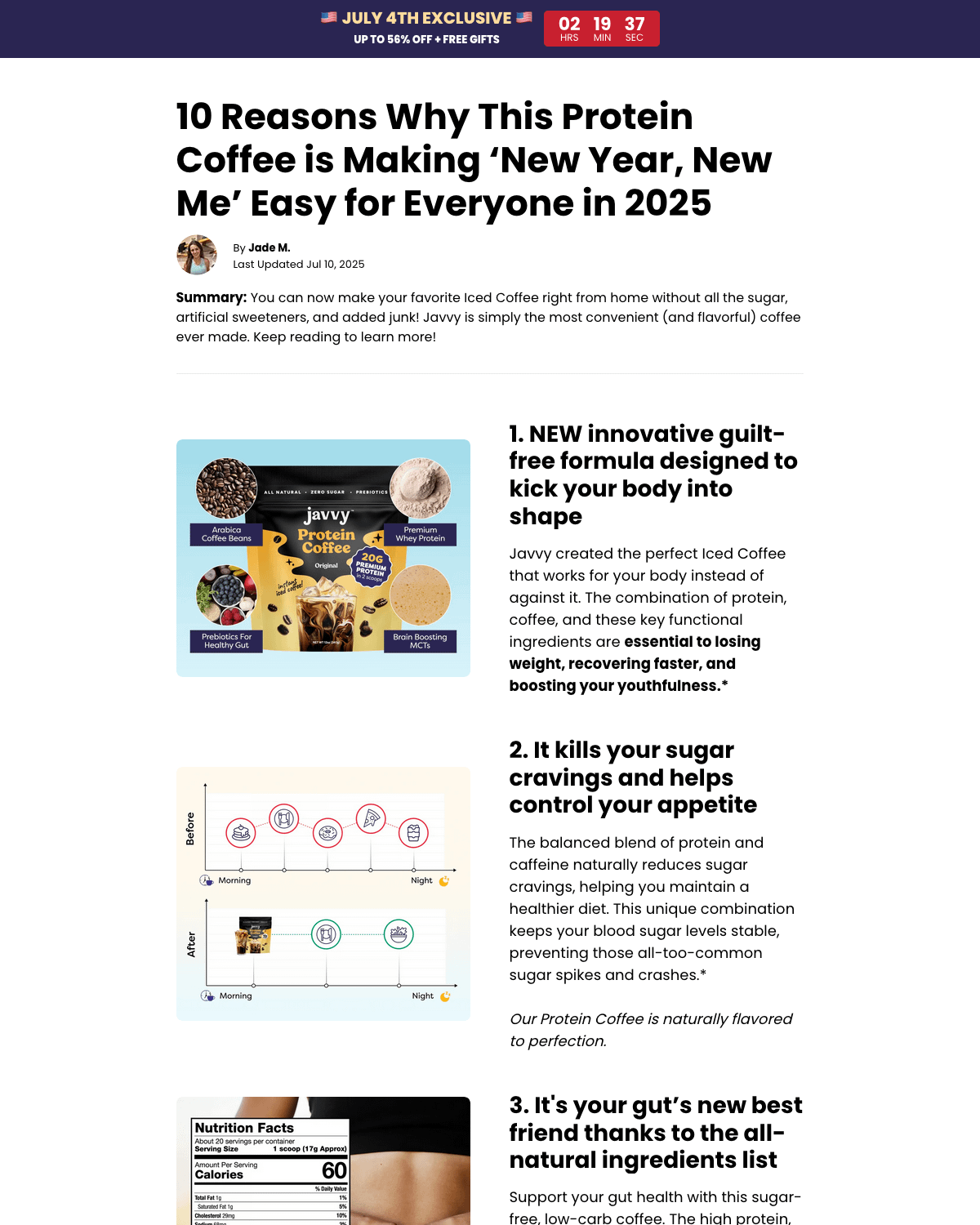 Javvy Coffe Listicle Page | GemPages product image (2)