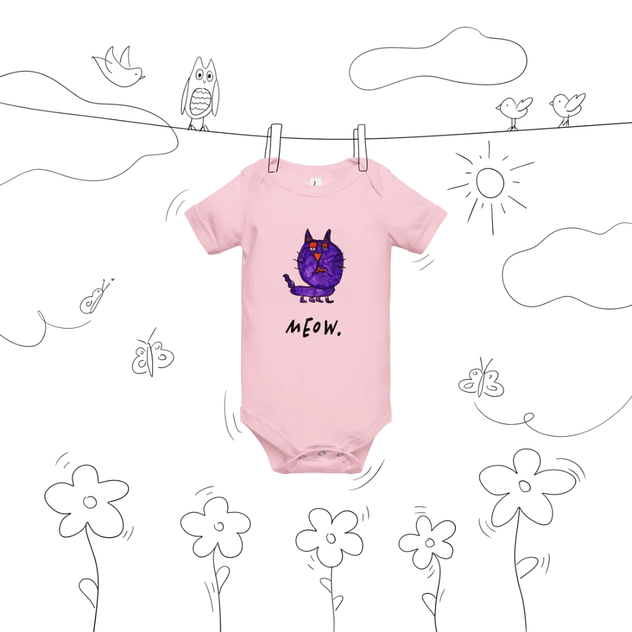 meow katz baby onesie product image (9)