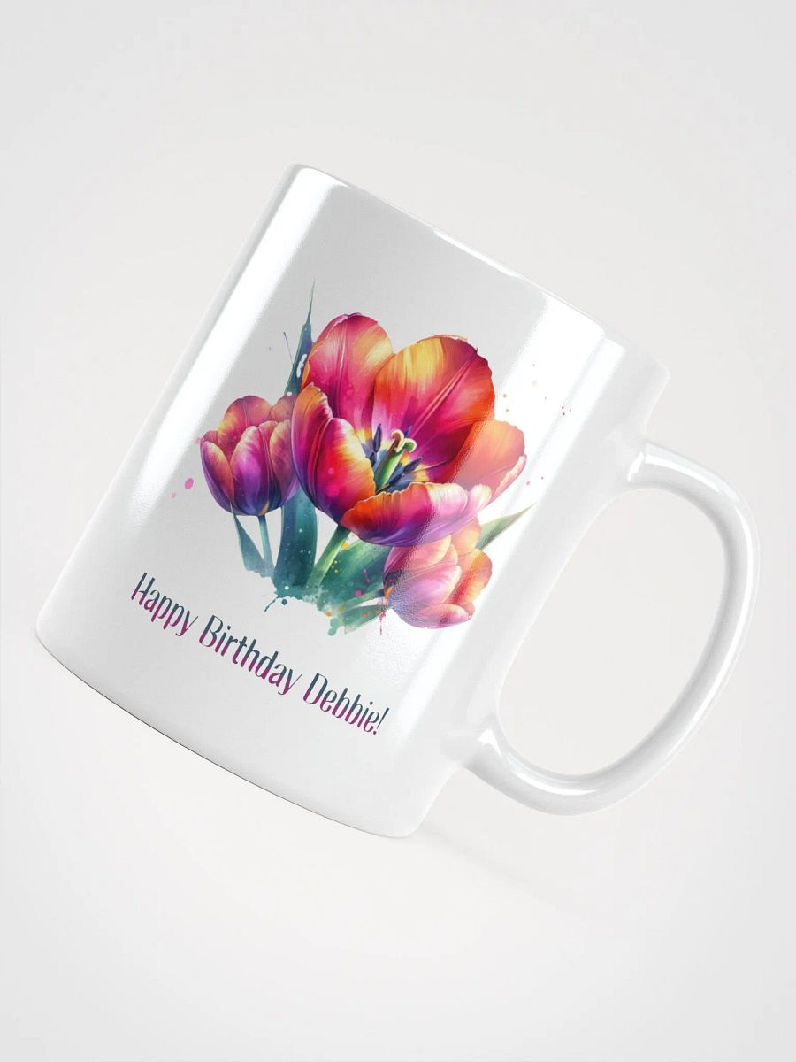 Happy Birthday Debbie White Glossy Mug product image (4)