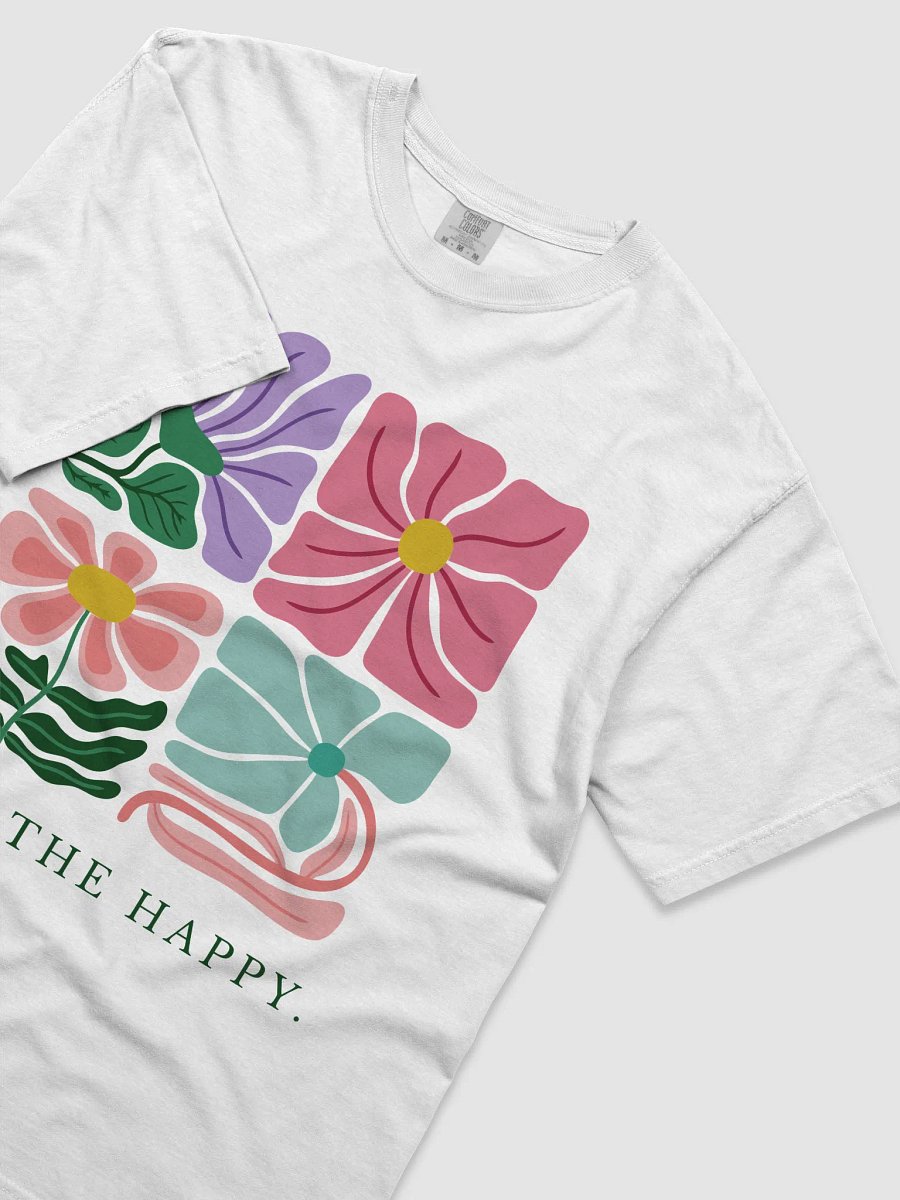 "Find The Happy" Floral Art Print T-Shirt | Boho Botanical Tee product image (51)