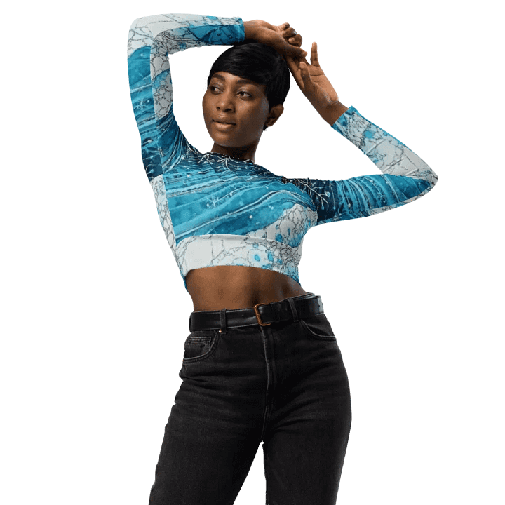 Winter Frost, Recycled Long Sleeve Crop Top product image (1)