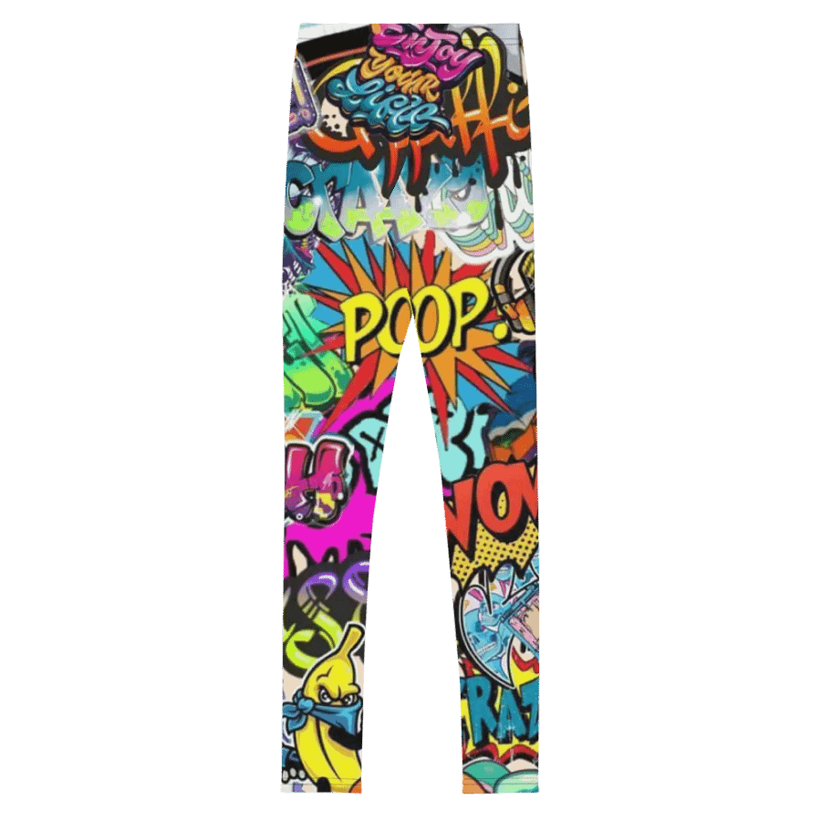 Kids Leggings – Graffiti Style Print for Urban & Trendy Look product image (3)