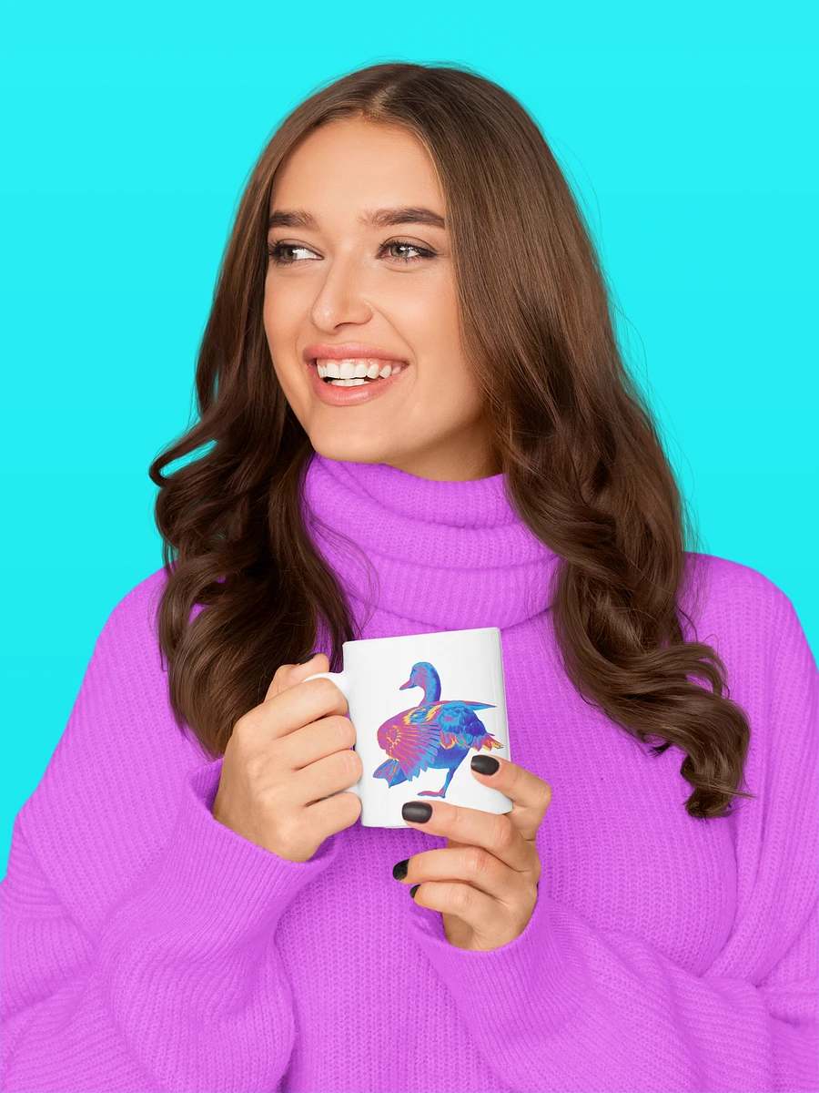 Funky Neon Pink and Blue Duck Mug product image (2)