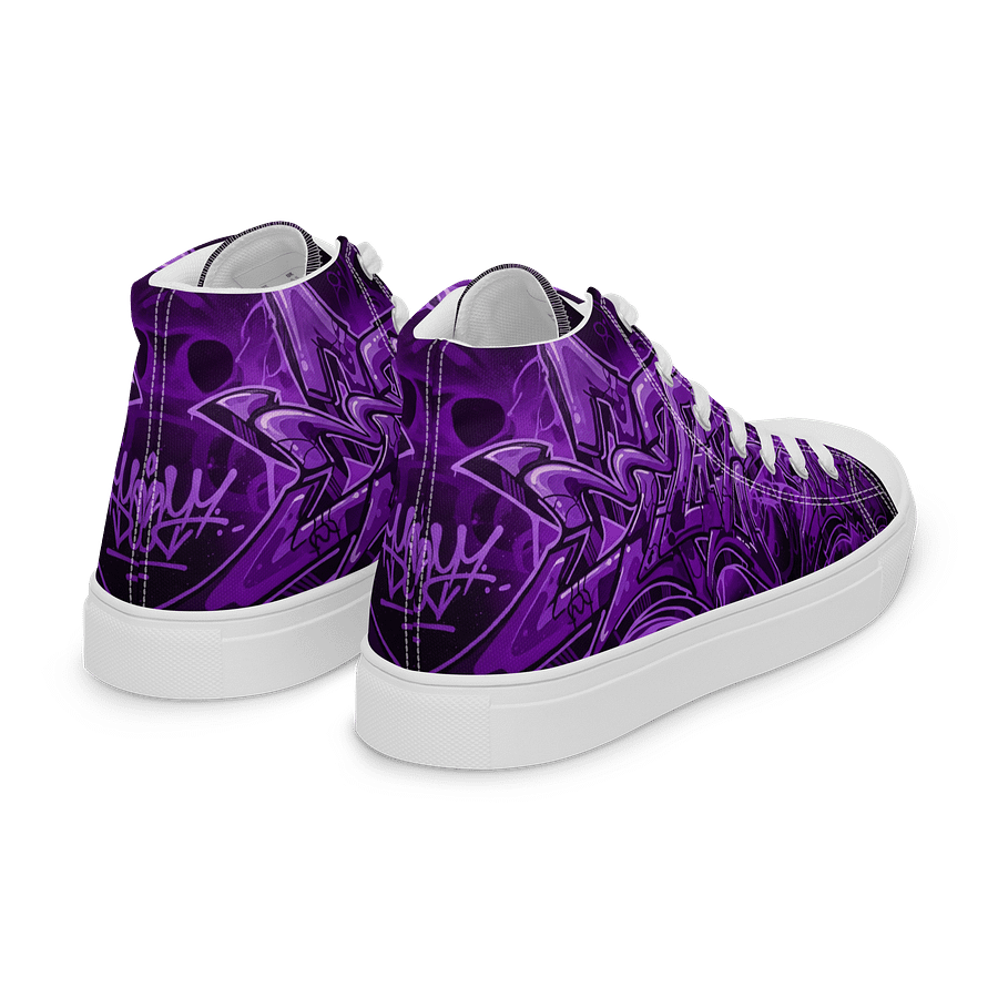 "Violet Vandal High Tops" – Midnight Graffiti Flow product image (7)