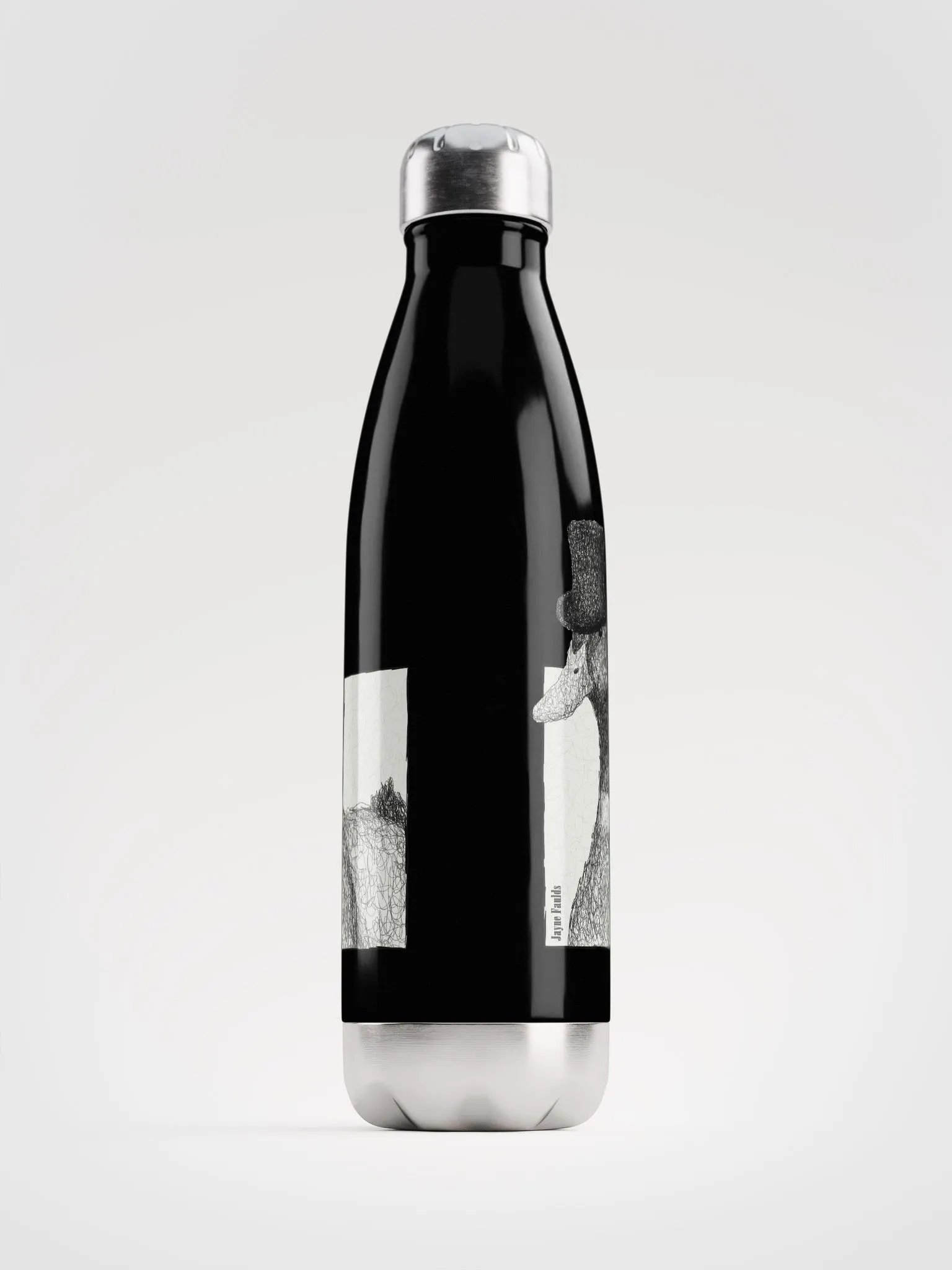 Feathered Gentleman Stainless Steel Water Bottle product image (2)